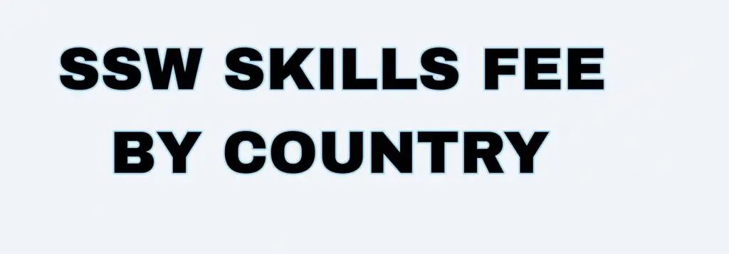 Ssw skill fee by country